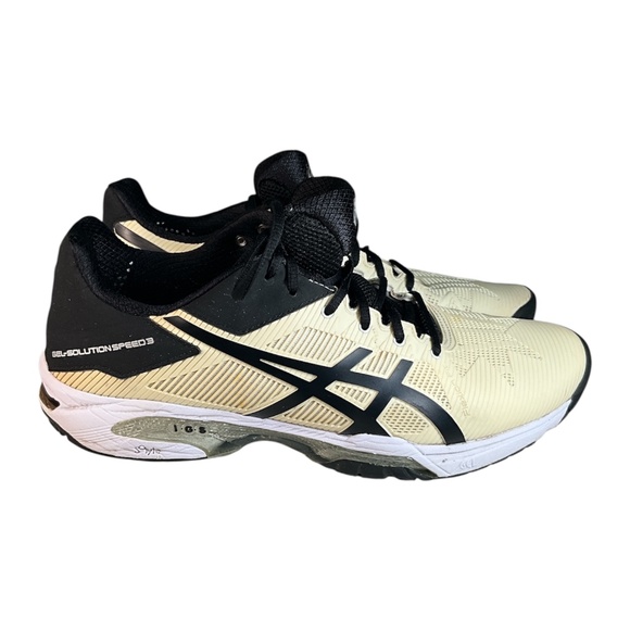 ASICS Men’s Tennis Shoes GEL Solution Speed 3. Color Lemon Chiffon & Black Size9 - Picture 5 of 15